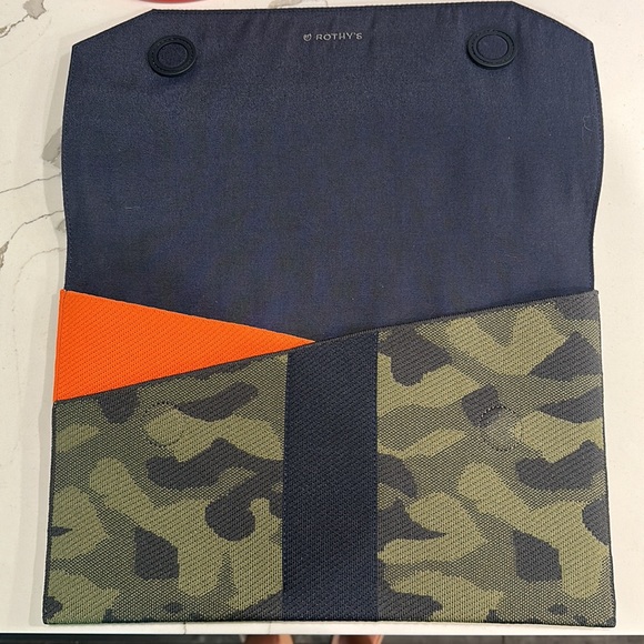 Rothy’s Camouflage Clutch with Black Stripe - Picture 2 of 2